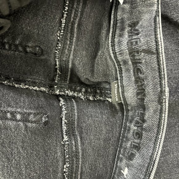 NWOT American Eagle Women's High Rise Distressed Black Jeans Size 6 - Picture 11 of 12